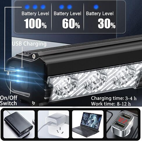 Bike Lights for Night Riding Rechargeable - Super Bright Bike Headlight, Bike Flashlight, IPX5 Waterproof Front Headlight for Mountain Bike Road Bike in Kuwait