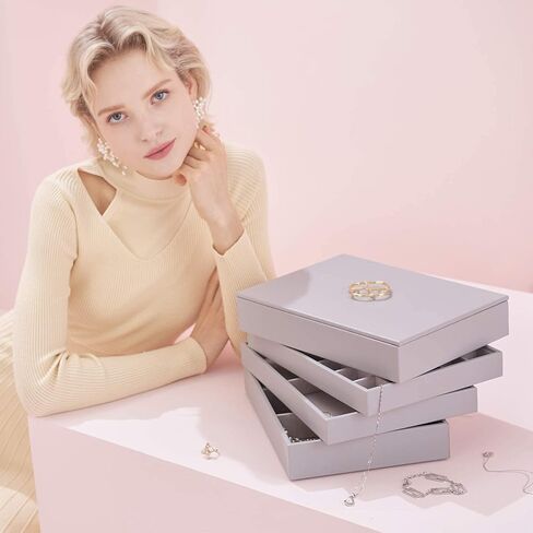 صينية مجوهرات فلاندو ميلر (5 في 1 - رمادي) + علبة مجوهرات صغيرة فياجيو (رمادي) in Kuwait