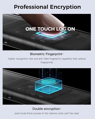 NEWQ SSD 512GB محرك أقراص الحالة الصلبة الخارجي المحمول ببصمة الإصبع، حتى 300 ميجابايت/ثانية، تخزين موثوق للمحترفين والألعاب والطلاب، يمكنك بسهولة تصنيف ألبومات هاتفك ونسخها احتياطيًا إلى SSD عبر التطبيق in Kuwait