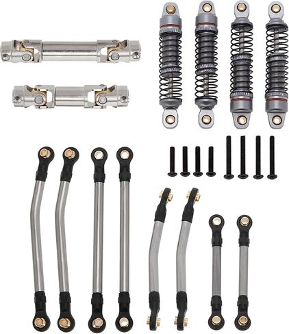 MEUS Racing TRX4M Links 55mm Shock Absorber Driveshaft Kit for TRX4M Defender Bronco K10 F150 1/18 RC Crawler Upgrades Parts, Titanium in Saudi Arabia