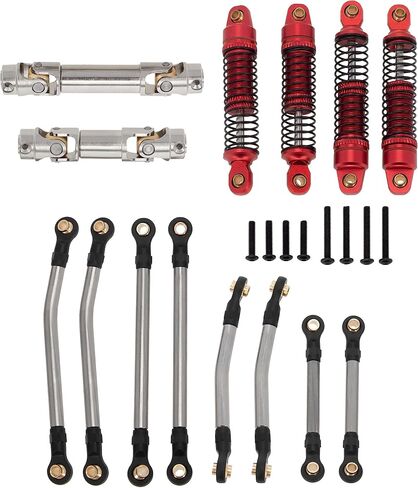 MEUS Racing TRX4M Links 55mm Shock Absorber Driveshaft Kit for TRX4M Defender Bronco K10 F150 1/18 RC Crawler Upgrades Parts, Titanium in Saudi Arabia