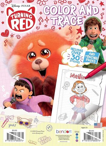 Disney Pixar Turning Red 48 Page Color and Trace Coloring Book 52732 in Saudi Arabia