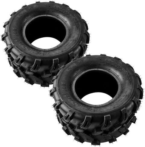 إطار KYX 18x9.5-8 ATV - 4 PR، مناسب للتضاريس الوعرة، نمط Z-124، بدون أنبوب، مجموعة من 2 in Kuwait