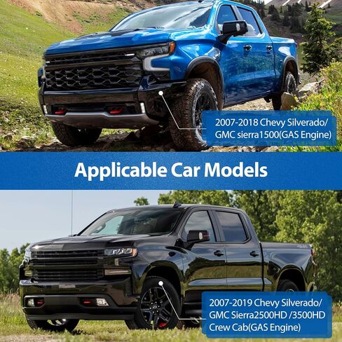 Garvee 6" Running Boards,Side Steps for 2007-2018 Chevy Silverado/GMC Sierra 1500, 2007-2019 2500/3500HD Crew Cab(Exclude 07 Classic), 4 Full Size Doors/Gas Engine Only, Aluminum Nerf Bars in Saudi Arabia
