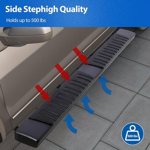 Garvee 6" Running Boards,Side Steps for 2007-2018 Chevy Silverado/GMC Sierra 1500, 2007-2019 2500/3500HD Crew Cab(Exclude 07 Classic), 4 Full Size Doors/Gas Engine Only, Aluminum Nerf Bars in Saudi Arabia