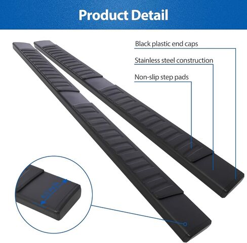 Garvee 6" Running Boards,Side Steps for 2007-2018 Chevy Silverado/GMC Sierra 1500, 2007-2019 2500/3500HD Crew Cab(Exclude 07 Classic), 4 Full Size Doors/Gas Engine Only, Aluminum Nerf Bars in Saudi Arabia