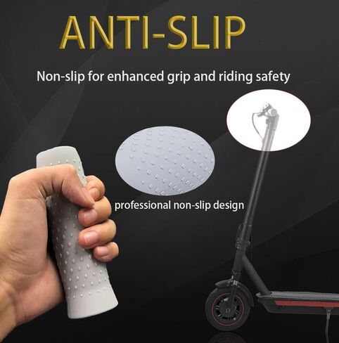 مقبض شريط مقبض سكوتر متوافق مع Ninebot Max G30P/G30LP وغيرها من السكوتر الكهربائي، مقابض مقود من السيليكون، غطاء واقٍ مقاوم للماء ومضاد للانزلاق in Saudi Arabia