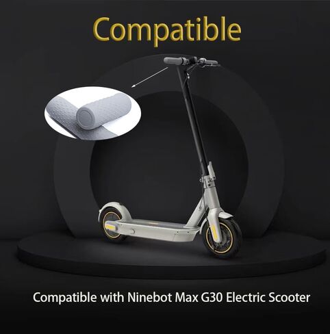 مقبض شريط مقبض سكوتر متوافق مع Ninebot Max G30P/G30LP وغيرها من السكوتر الكهربائي، مقابض مقود من السيليكون، غطاء واقٍ مقاوم للماء ومضاد للانزلاق in Saudi Arabia