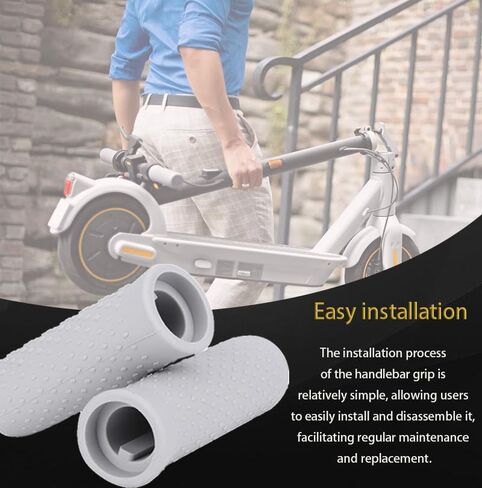مقبض شريط مقبض سكوتر متوافق مع Ninebot Max G30P/G30LP وغيرها من السكوتر الكهربائي، مقابض مقود من السيليكون، غطاء واقٍ مقاوم للماء ومضاد للانزلاق in Saudi Arabia