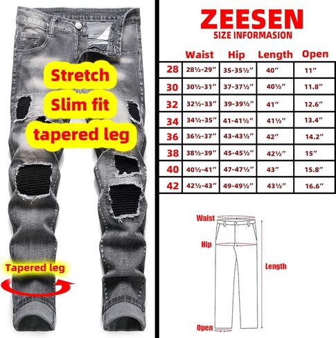 Jeans for Men Stretch Slim Fit Denim Comfort Flex Waist Colored Pants Strechy Regular Fit Tapered Leg in Kuwait