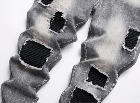 Jeans for Men Stretch Slim Fit Denim Comfort Flex Waist Colored Pants Strechy Regular Fit Tapered Leg in Kuwait