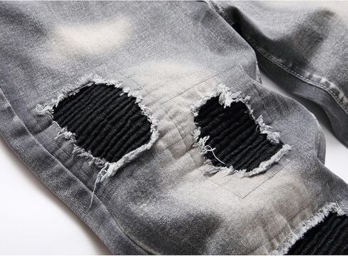 Jeans for Men Stretch Slim Fit Denim Comfort Flex Waist Colored Pants Strechy Regular Fit Tapered Leg in Kuwait