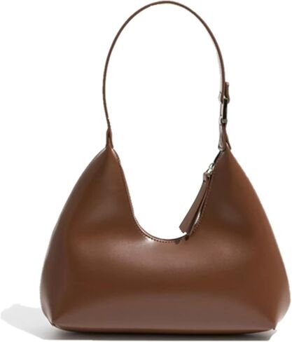 حقيبة كتف جولك للنساء، حقيبة يد جلدية صغيرة، حقيبة هوبو عصرية فريدة من نوعها بسحاب in Kuwait