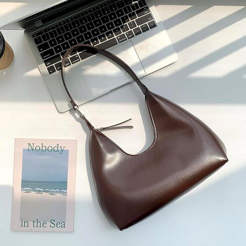 حقيبة كتف جولك للنساء، حقيبة يد جلدية صغيرة، حقيبة هوبو عصرية فريدة من نوعها بسحاب in Kuwait