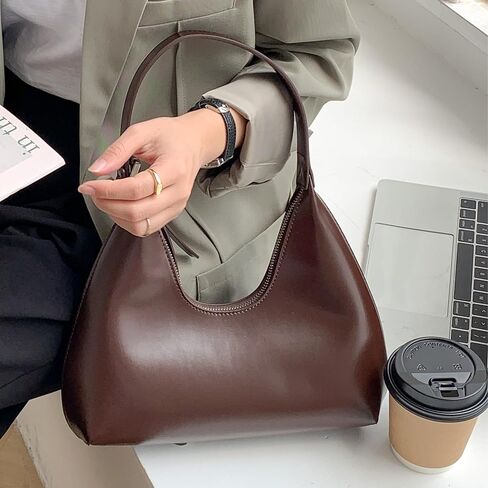 حقيبة كتف جولك للنساء، حقيبة يد جلدية صغيرة، حقيبة هوبو عصرية فريدة من نوعها بسحاب in Kuwait