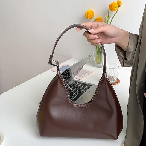 حقيبة كتف جولك للنساء، حقيبة يد جلدية صغيرة، حقيبة هوبو عصرية فريدة من نوعها بسحاب in Kuwait