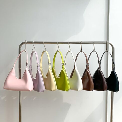 حقيبة كتف جولك للنساء، حقيبة يد جلدية صغيرة، حقيبة هوبو عصرية فريدة من نوعها بسحاب in Kuwait