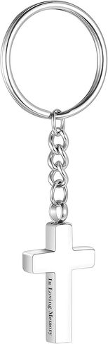 Dletay الصليب جرة المفاتيح للرماد مجوهرات جنائزية للرماد الفولاذ المقاوم للصدأ رماد مفتاح سلسلة للرجال والنساء in Kuwait