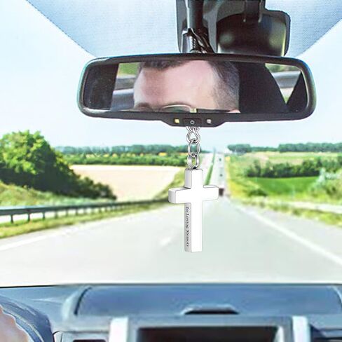 Dletay الصليب جرة المفاتيح للرماد مجوهرات جنائزية للرماد الفولاذ المقاوم للصدأ رماد مفتاح سلسلة للرجال والنساء in Kuwait