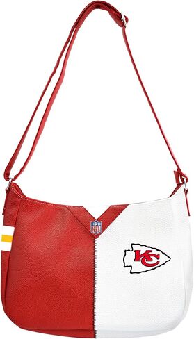 Littlearth للجنسين - الكبار NFL Kansas City Chiefs Pebble Split Hobo Bag، لون الفريق، مقاس واحد in Saudi Arabia