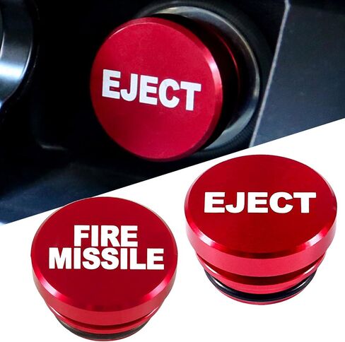 2 PCS Car Cigarette Lighter Cover, Metal Cigarette Lighter Dust Cover, Cigarette Lighter Button Plug Cap, Universal Decorative Accessories for Most 12V Cars (Red) in Saudi Arabia