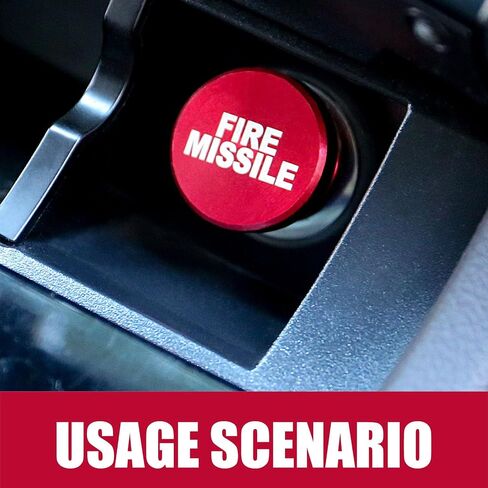 2 PCS Car Cigarette Lighter Cover, Metal Cigarette Lighter Dust Cover, Cigarette Lighter Button Plug Cap, Universal Decorative Accessories for Most 12V Cars (Red) in Saudi Arabia