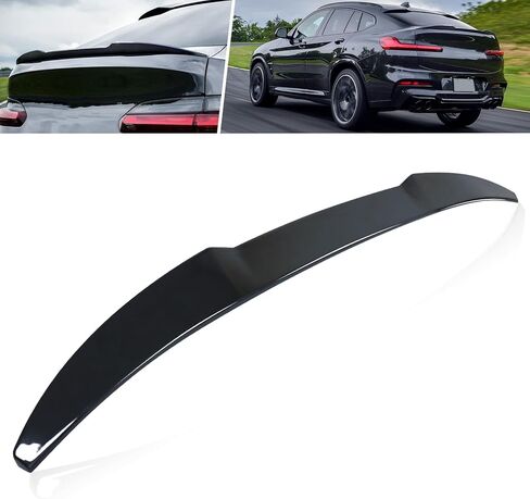 MotorFansClub Rear Spoiler Trunk Wing Fit for BMW X4 G02 2018 2019 2020 2021 2022 Trunk Lid Spoiler(Glossy Black) in Kuwait