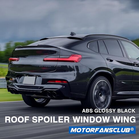 MotorFansClub Rear Spoiler Trunk Wing Fit for BMW X4 G02 2018 2019 2020 2021 2022 Trunk Lid Spoiler(Glossy Black) in Kuwait