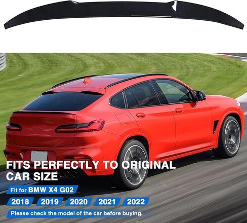 MotorFansClub Rear Spoiler Trunk Wing Fit for BMW X4 G02 2018 2019 2020 2021 2022 Trunk Lid Spoiler(Glossy Black) in Kuwait