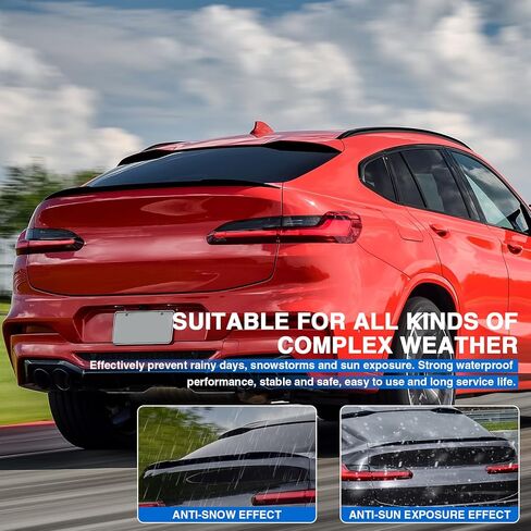 MotorFansClub Rear Spoiler Trunk Wing Fit for BMW X4 G02 2018 2019 2020 2021 2022 Trunk Lid Spoiler(Glossy Black) in Kuwait