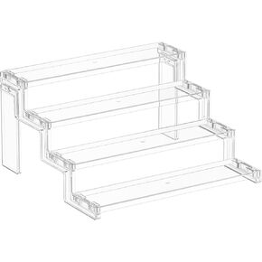 Lifewit Spice Rack, Perfume Cologne Organizer, Cupcake Stand, Tool-Free Assembly, Display Riser Shelf, Seasoning Figurine Makeup Holder, Room Decor, Kitchen Cabinet Storage, Clear, 12in-3 Tier, 1 Pcs in Kuwait