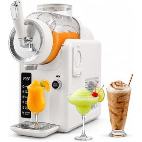 SYINTAO Slushie Machine No Ice Needed, 2-in-1 Frozen Drink & Soft Serve Ice Cream Maker, Self-Chilling Slushy Maker with 5 Presets, LED Display & Auto Clean for Home & Party (Black) in Kuwait