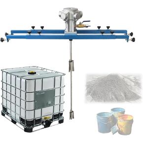 Pneumatic IBC Tote Mixer 265 Gallon 1000L Air Powered Tank Agitator, Adjustable Telescopic Frame, SUS304 Stainless Steel Foldable Impeller, Explosion Proof Mixer for Paint Chemical Liquid in Kuwait