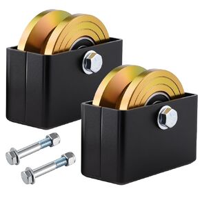 2 Pack 4" V Groove Sliding Gate Roller, 1-3/4" Width Wheel with Welded Bracket, Dual Sealed Bearings, 3000 Lb Load Capacity, Outdoor Rated with Hardware in Kuwait
