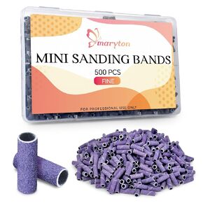 Maryton 500Pcs Mini Sanding Bands for Nail Drill, Fine 240 Grit Small Sanding Band Bulk for Professional Salons Manicure and Pedicure in Kuwait