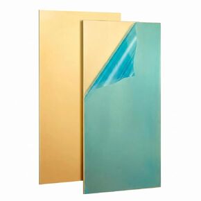 4 PCS Brass Sheets 12'' x 6'', 22 Gauge(0.6mm) Thickness, Both Sides Film Attached Metal Brass Plates for Engraving, DIY Crafting, Jewelry Making in Kuwait