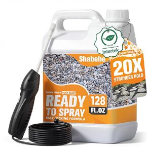 Rock Glue for Landscaping with Electric Sprayer, 1 Gallon Ready-to-Spray Mulch & Gravel Binder, Non-Toxic & Pet-Safe Mulch Bond for Landscaping, Clear-Drying Permeable for Pea Gravel, Pebble in Kuwait