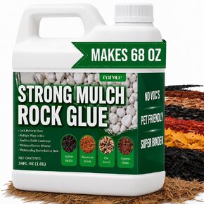 Oyevila Mulch Glue for Landscaping, 34 oz Pet Safe Mulch Binder Spray | Mulch Glue Holds Landscaping in Place, Reduces Washout from Rain, Wind & Leaf Blowers in Kuwait
