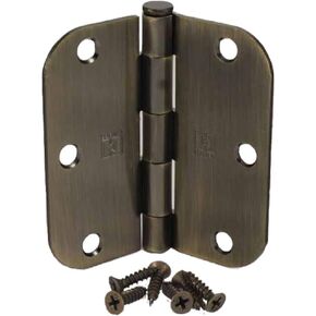 RC18423125EA58 3.5 x 3.5 in. 0.625 in. Radius Full Mortise Residential Plain Bearing Hinge Antique Brass in Saudi Arabia