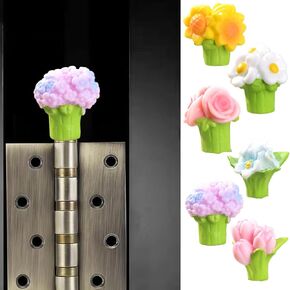 Cute Mini Flowers Hinge Heads Decorative Topper Set 6PCS, Home Decoration,Magnetic Hinge Head Toppers Door Hinge in Kuwait