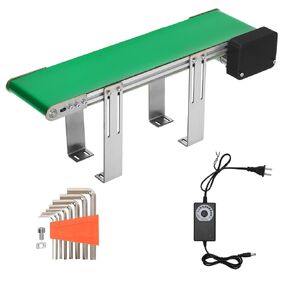 20 Inch Electric Desktop Conveyor Belt, 4inch/s with Forward/Reverse Switch, Ddjustable-Speed Small Conveyor Belt Load 11 Pounds, PVC Belt Conveyor for Laboratories, Production Line & DIY Projects in Saudi Arabia