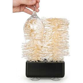 Wine Glass Cleaner Polisher Washer Machine for Home kitchen Sink with Eco-Friendly Brush Head Quick Polish&Clean Beer Whiskey Highball Glassware polishing kit 600 RPM in Kuwait