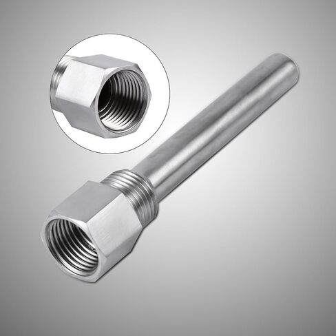 Ejoyous Thermowell، خيوط Thermowell من الفولاذ المقاوم للصدأ 1/2NPT لأجهزة استشعار درجة الحرارة للبيرة المنزلية in Kuwait