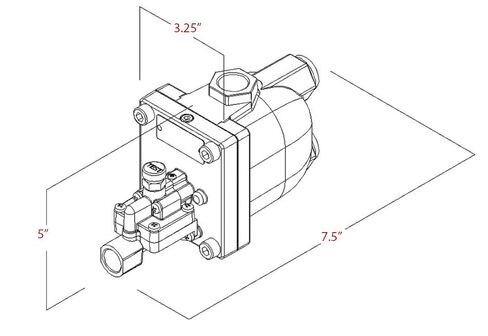 PneumaticPlus PAD15-87-175, Zero Air Loss Drain 1/2" NPT Inlet X 3/8" NPT Outlet, 87-175 PSI in Kuwait