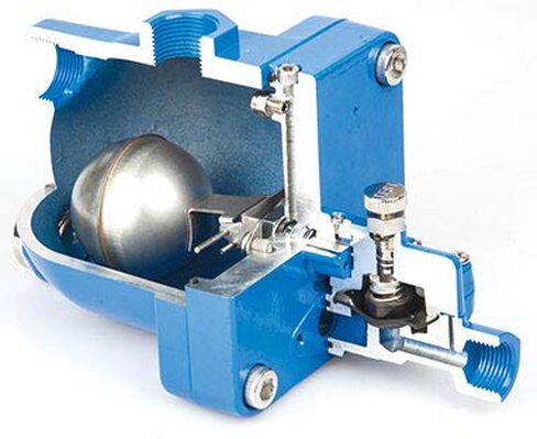 PneumaticPlus PAD15-43-145, Zero Air Loss Drain 1/2" NPT Inlet X 3/8" NPT Outlet, 43-145 PSI in Kuwait