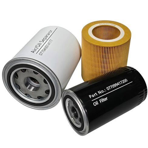 Filter Kit (077043014177 Air/Oil Separator + 077099417200 Oil Filter + 077030125000 Air Filter) Fits for Kaishan Air Compressor, Replacement Part in Kuwait