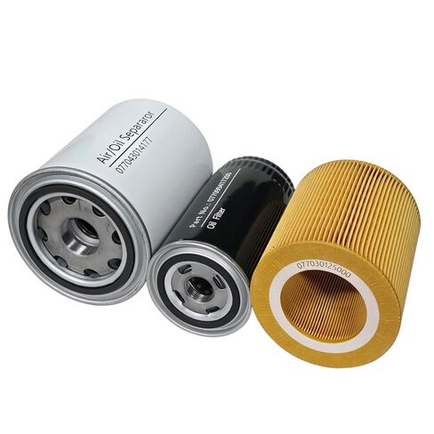Filter Kit (077043014177 Air/Oil Separator + 077099417200 Oil Filter + 077030125000 Air Filter) Fits for Kaishan Air Compressor, Replacement Part in Kuwait