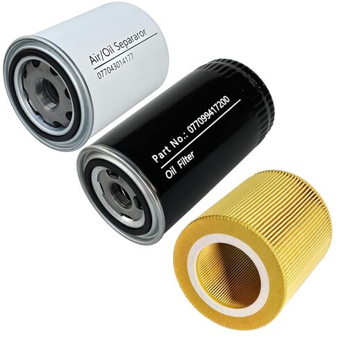 Filter Kit (077043014177 Air/Oil Separator + 077099417200 Oil Filter + 077030125000 Air Filter) Fits for Kaishan Air Compressor, Replacement Part in Kuwait