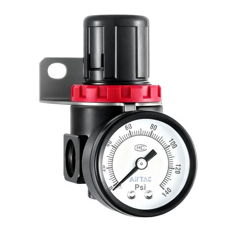 Low Pressure Air Compressor Regulator Airtac AR2000-C 1/4'' NPT with Bracket and Gauge 0-60 PSI Adjustable in Kuwait