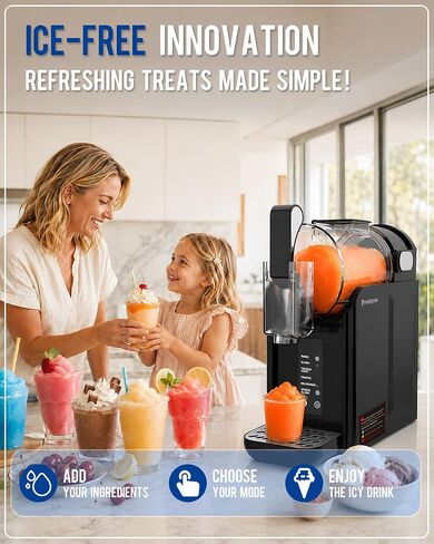 88oz Slushie Machine for Home with No Ice Needed, 5 Preset Programs, Self-Cleaning Function, Quiet Operation, Perfect for Making Frozen Margaritas, Milkshakes, Smoothies, Frappes,Black in Kuwait